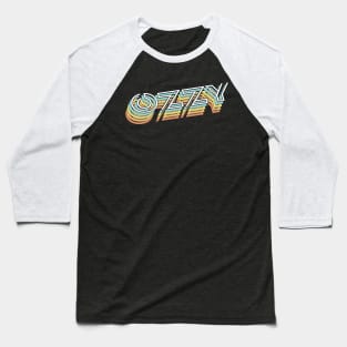 Ozzy Retro Typography Faded Style Baseball T-Shirt